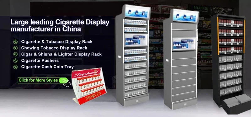 Premium Quality Illuminated Header Tobacco Cigarette Cabinet Display Premium Quality Illuminated Header Tobacco Cigarette Cabinet Display
